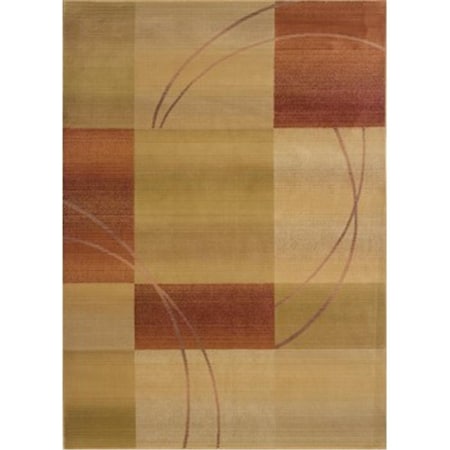 Area Rugs, Generations 1608D 8' Square Square - Beige/ Rust-Polypropylene